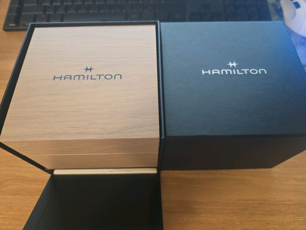 해밀턴 재즈마스터 오픈하트 청판 오토매틱 가죽시계--1