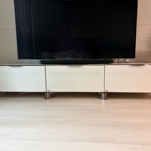 리바트 노빌레 거실장 다릿발형 AV 바디 화이트 2개(각각 판매)