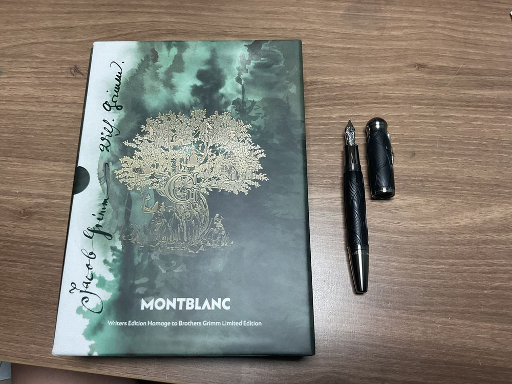 몽블랑 그림형제 작가에디션 만년필 18k--2