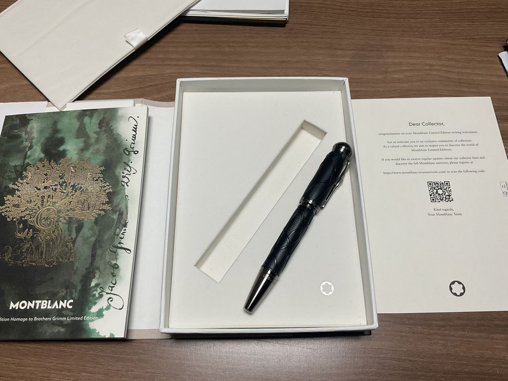 몽블랑 그림형제 작가에디션 만년필 18k--3