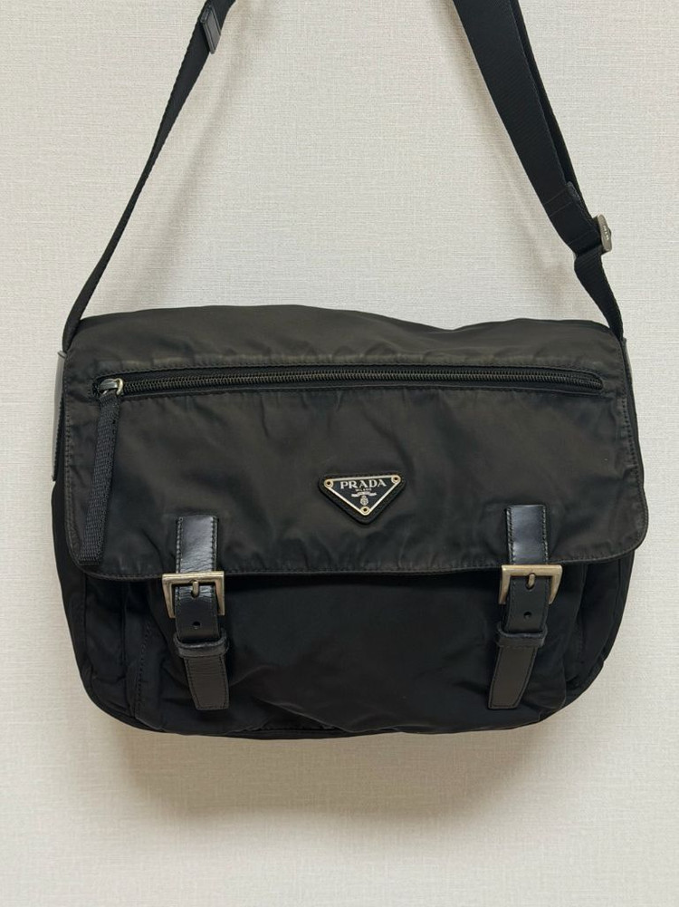 정품 프라다 포코노 나일론 크로스백 메신저백 숄더백--2