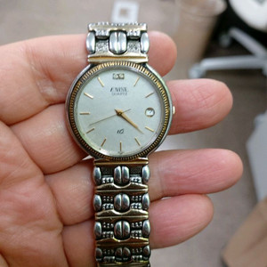 ENISE 쿼츠 남성시계 실버/골드 콤비