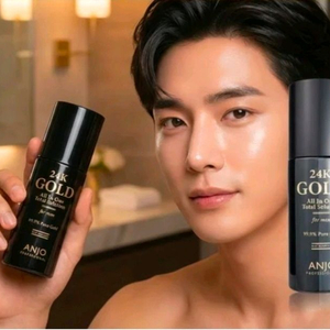 [올인원 화장품] 앙쥬 24K 골드 올인원 에센스 포맨 새상품 / 화장품/로션+스킨+에센스/남성 화장품