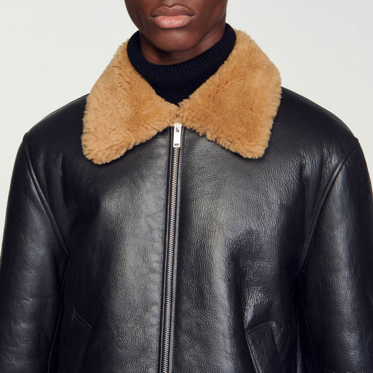 (새상품) 산드로 남성 시어링 무스탕--1