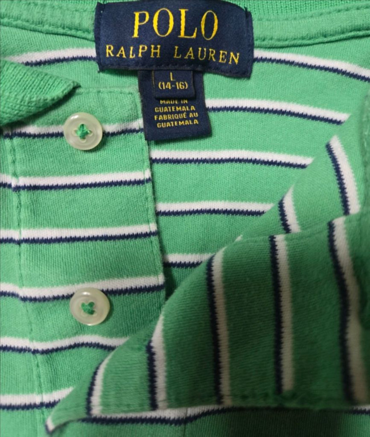 폴로 랄프로렌 스트라이프 카라티 L (14~16T)--2