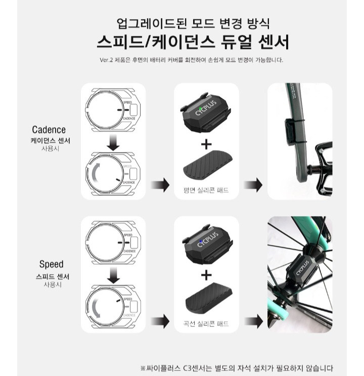 [빠른배송] 속도계 케이던스 듀얼 센서 무선스톱워치--9