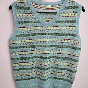 HAZZYS 헤지스 패턴 니트 베스트 조끼