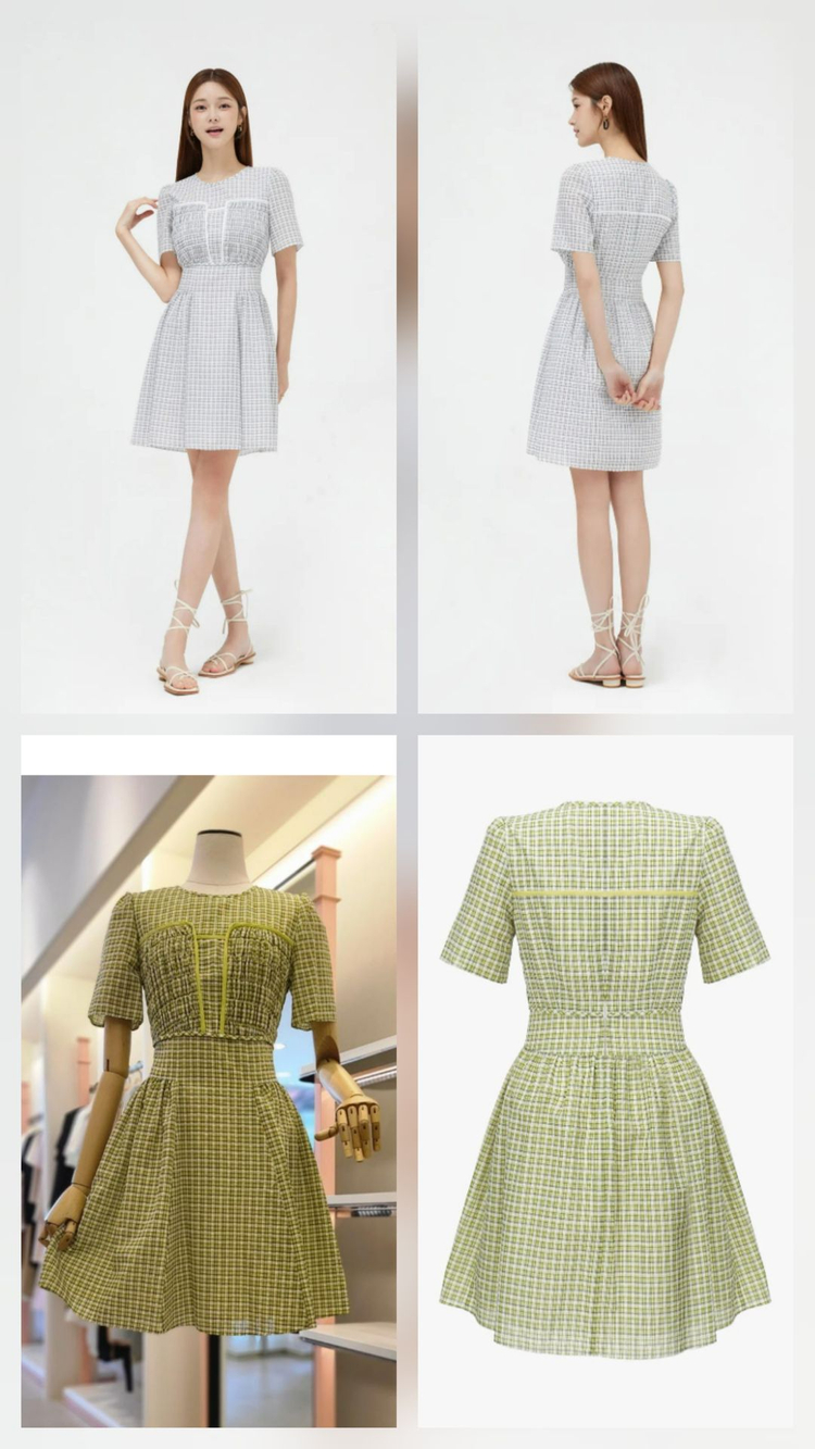 새상품 잇미샤 it michaa 썸머 체크 원피스 55사이즈--1