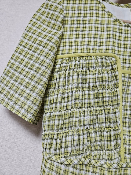 새상품 잇미샤 it michaa 썸머 체크 원피스 55사이즈--3