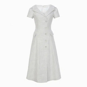 그레이스유 안나 오프숄더 원피스 2부드레스 하객룩 돌잔치 트위드