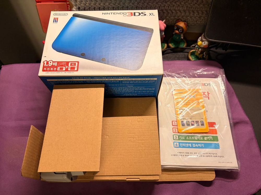 닌텐도 정품 3ds xl 한국정발 블루 박스셋 이미지