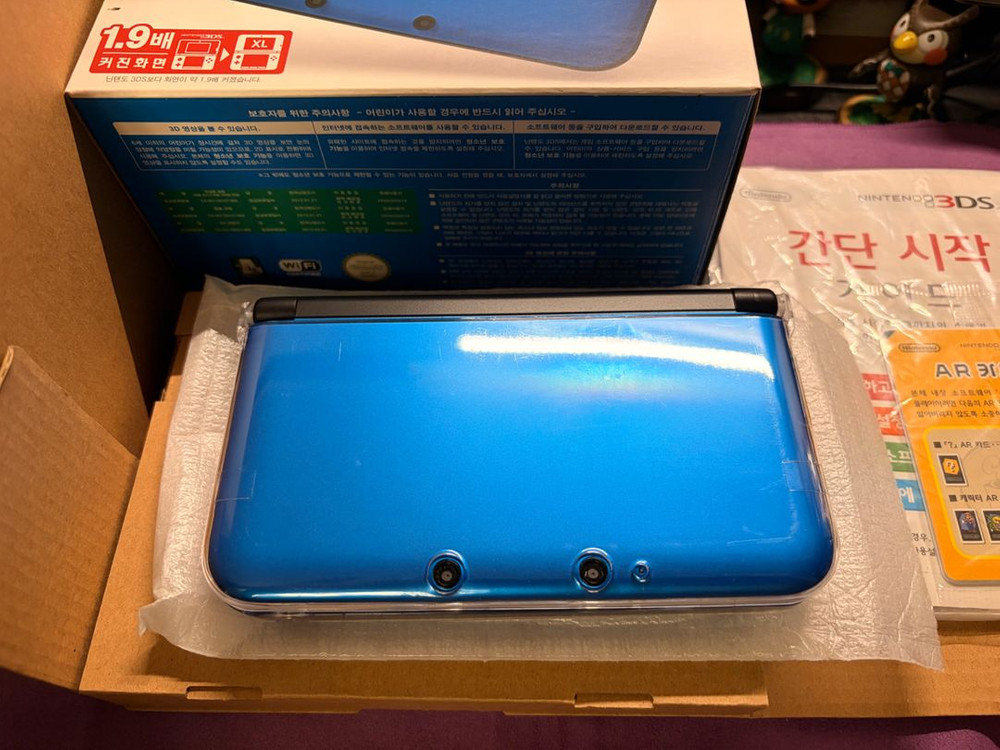 닌텐도 정품 3ds xl 한국정발 블루 박스셋 이미지