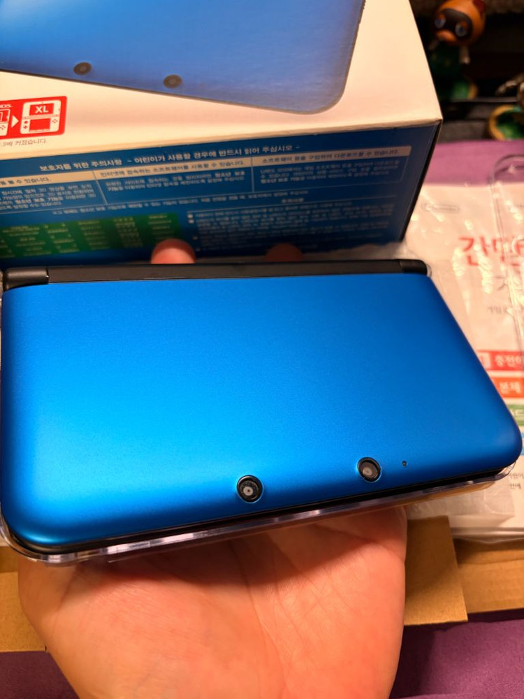 닌텐도 정품 3ds xl 한국정발 블루 박스셋 이미지