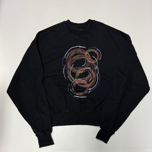 메종미네드 크래프트 로고 오버핏 맨투맨 S 블랙 이미지