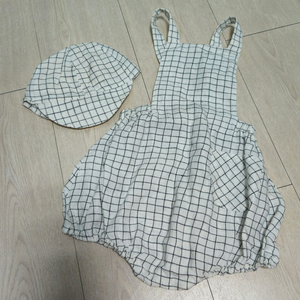 (새상품) 수어플룸 그리드 롬퍼 4y + 그리드 캡 LG 새상품 일괄 세트 graph paper 우나롬퍼