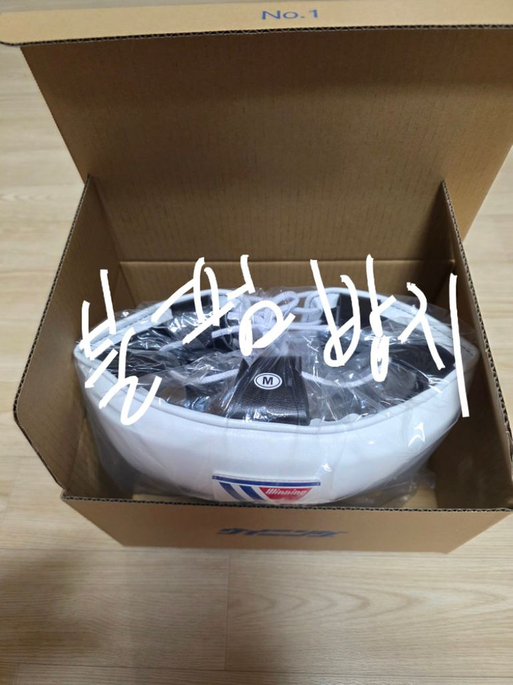 위닝 T자 헤드기어 FG-2900 화이트 M사이즈--3