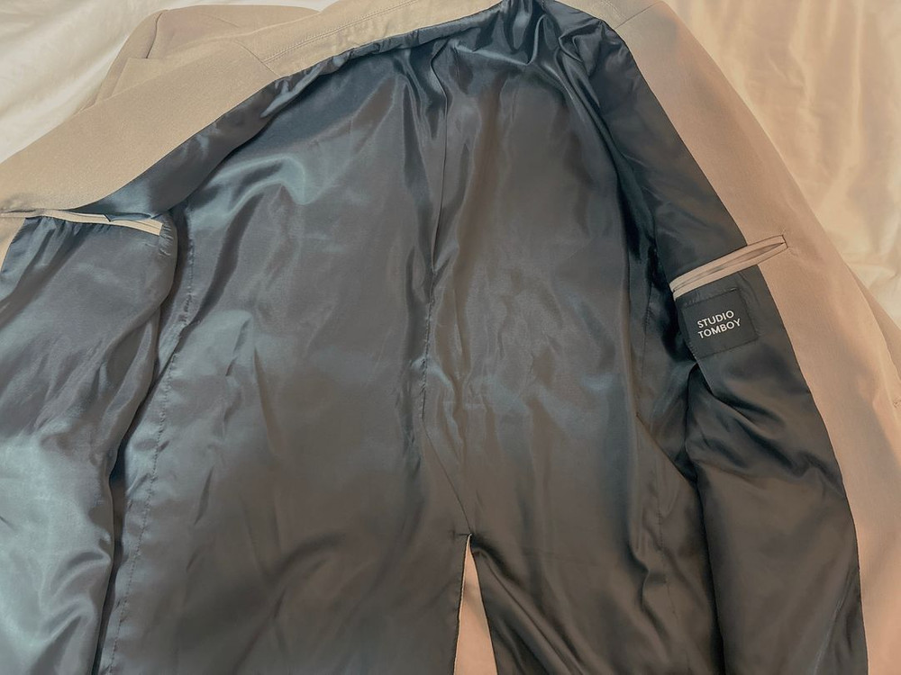 (25SS백화점정품) 스튜디오톰보이 맨 싱글투버튼 자켓 베이지 M사이즈 이미지