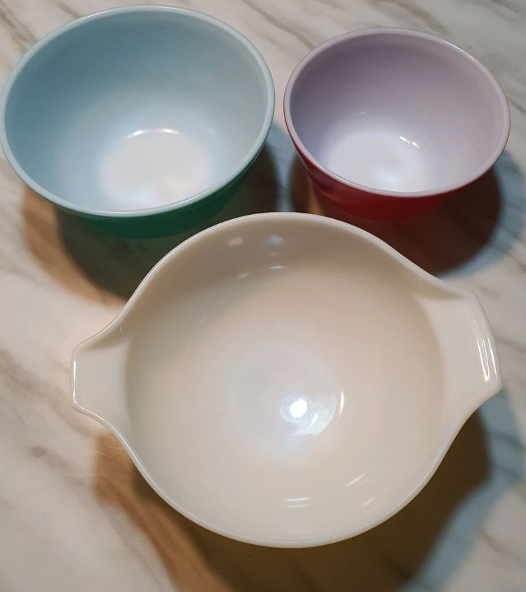 빈티지 미국 파이렉스 믹싱볼 3종( 개당값 이미지