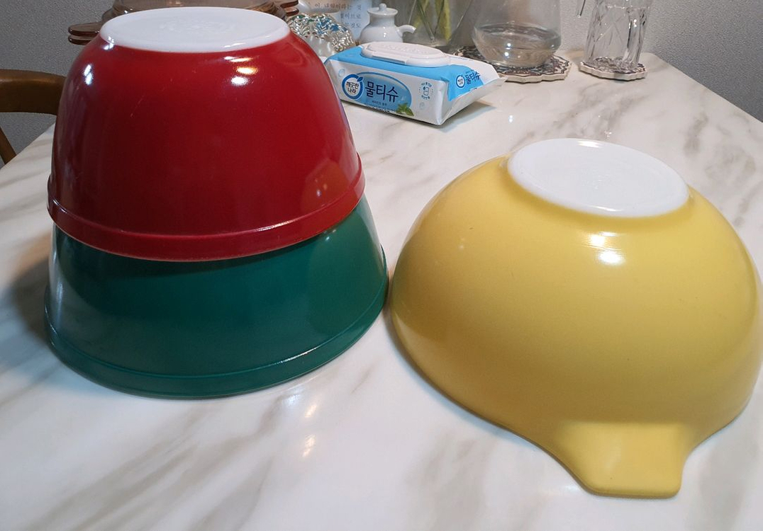 빈티지 미국 파이렉스 믹싱볼 3종( 개당값 이미지