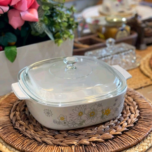 <빈티지>코닝웨어 사각냄비 데이지필드 2퀴터 핸들캐서롤 A-2-B