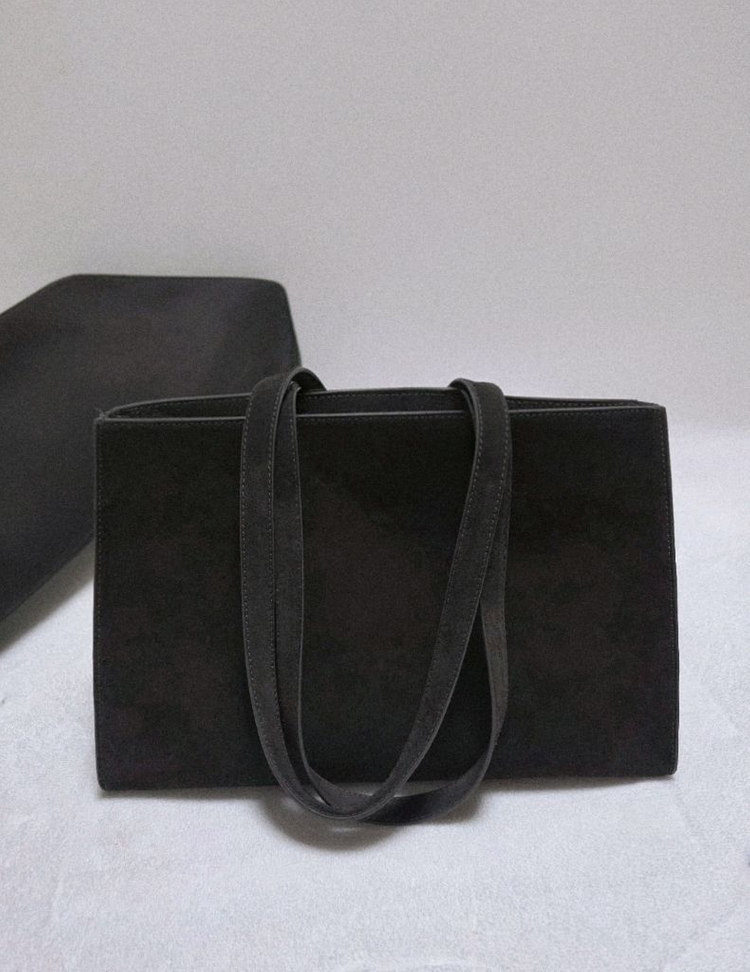 코스 cos 스웨이드 가방 토트백 숄더백 다크 브라운 자라 이미지