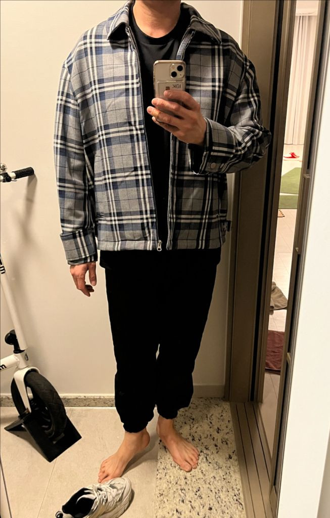 (땡처리)더니트컴퍼니 체크패턴 자켓(M)100 이미지