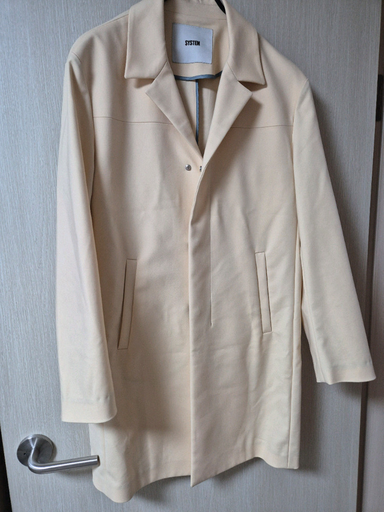 시스템 옴므 트렌치 코트 베이지 봄가을 코트 95--1