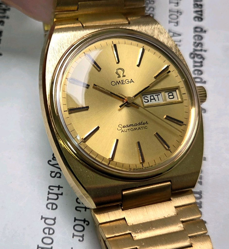레어] 빈티지 오메가 씨마스터 고구마 데이데이트 올금장 뻐뻐시 브레이슬릿 ver. 이미지