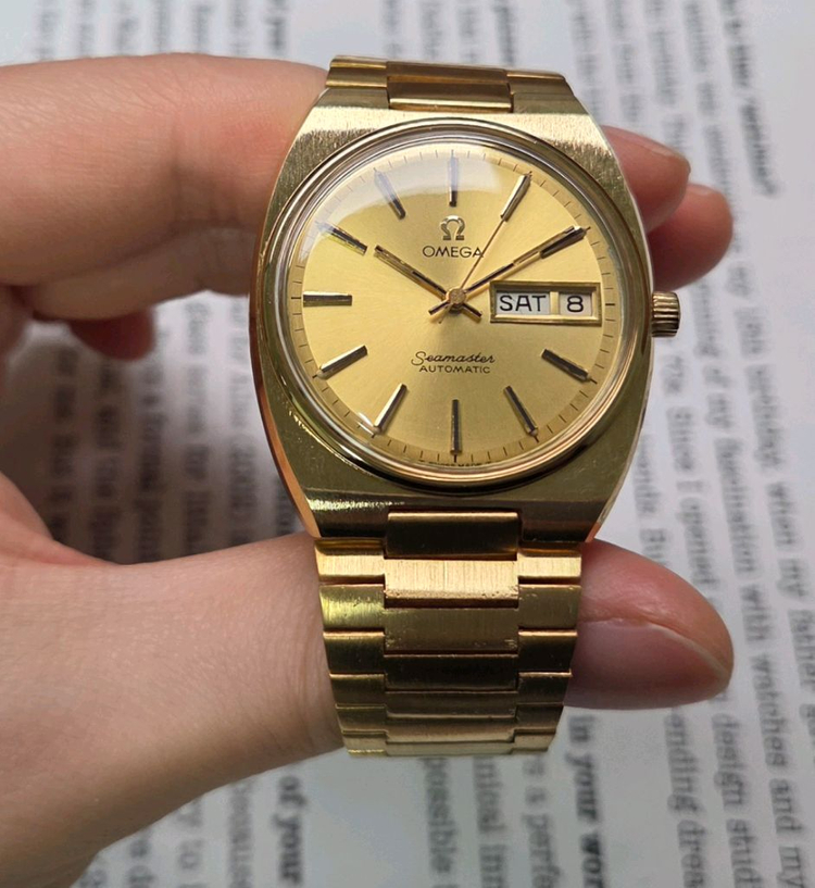 레어] 빈티지 오메가 씨마스터 고구마 데이데이트 올금장 뻐뻐시 브레이슬릿 ver. 이미지