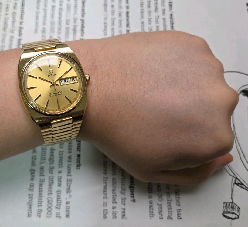 레어] 빈티지 오메가 씨마스터 고구마 데이데이트 올금장 뻐뻐시 브레이슬릿 ver. 이미지