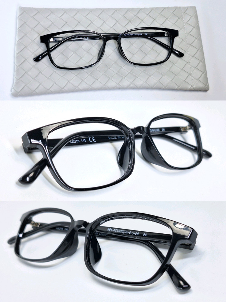 유니클로 스퀘어 클리어 선글라스 겸 안경테 361-423505 일본 수입 패션 아이웨어 y2k 울트라 라이트 초경량--2