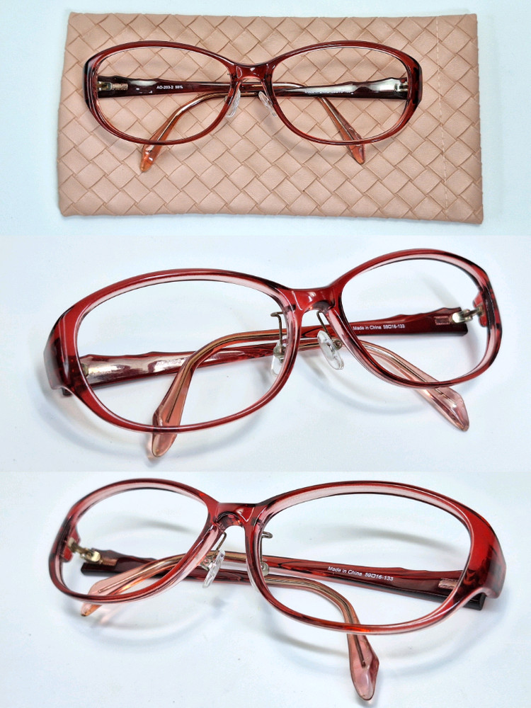 여성용 안경테 겸 선글라스 AO-203-2 55% 일본 수입 y2k 패션 아이웨어 빈티지 레트로 클래식--2