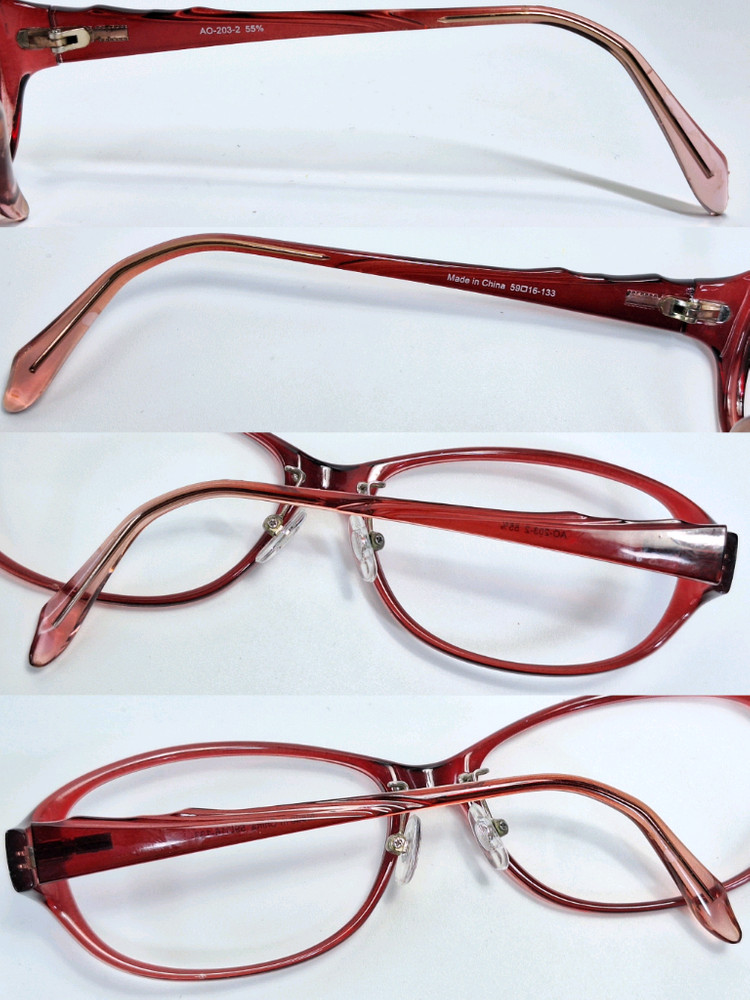 여성용 안경테 겸 선글라스 AO-203-2 55% 일본 수입 y2k 패션 아이웨어 빈티지 레트로 클래식--3