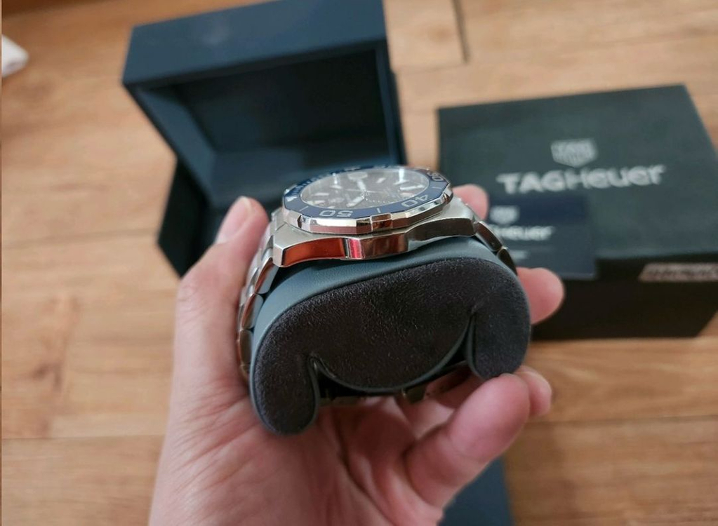 태그호이어 아쿠아레이서 오토매틱 41mm 청판--6