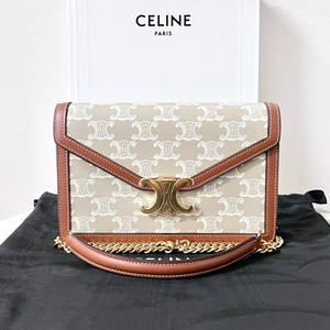 [새상품] 셀린느 마고 체인 지갑 카프스킨 그레지 숄더백 가방