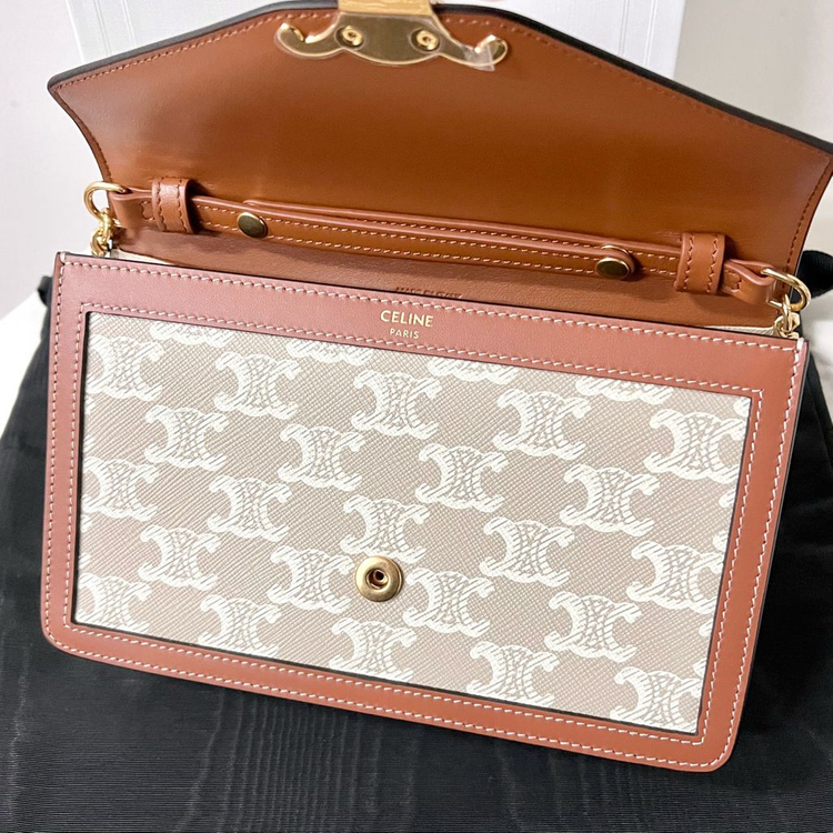 [새상품] 셀린느 마고 체인 지갑 카프스킨 그레지 숄더백 가방--3