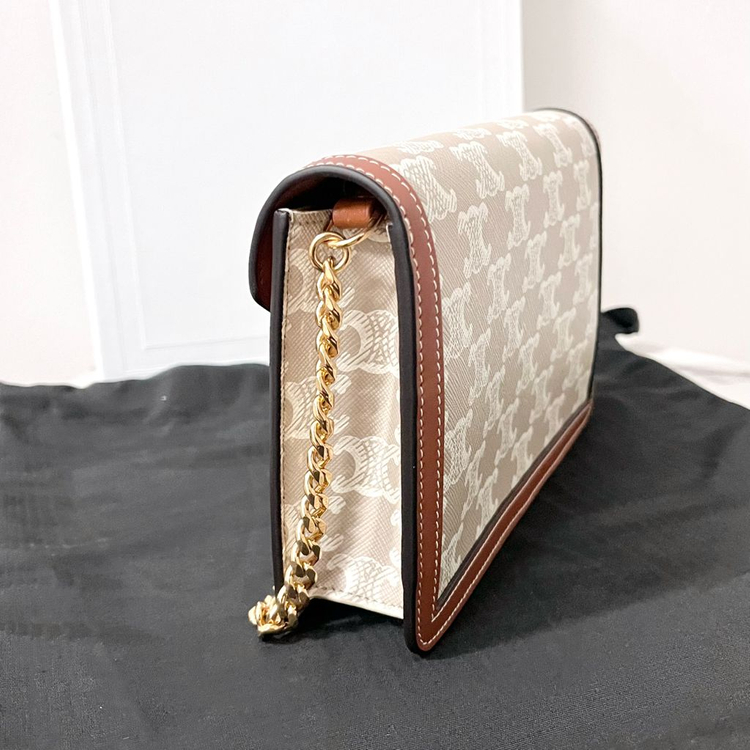 [새상품] 셀린느 마고 체인 지갑 카프스킨 그레지 숄더백 가방--6