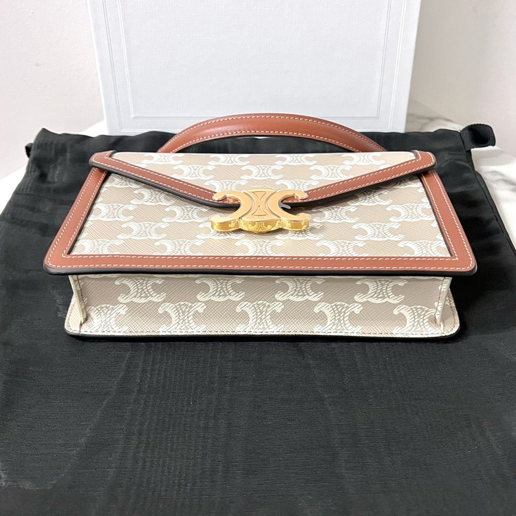 [새상품] 셀린느 마고 체인 지갑 카프스킨 그레지 숄더백 가방--8