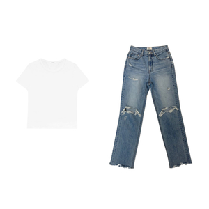 콜리로뜨 [Colirotte] 슈피마 티셔츠 청바지