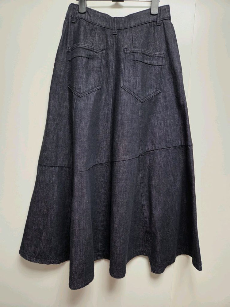 한섬(타임)데님 롱스커트--7