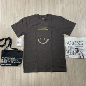 (새상품) 포스트 말론 굿즈 2023 도쿄 투어 티셔츠 + 가방 세트