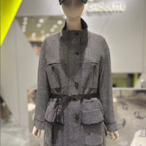 럭키슈에뜨 하이넥 헤링본 점퍼 55