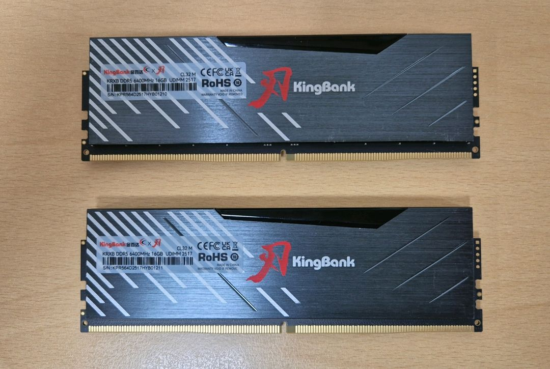 킹뱅크 DDR5 32GB 6400MHz CL32 하이닉스 칩셋--1