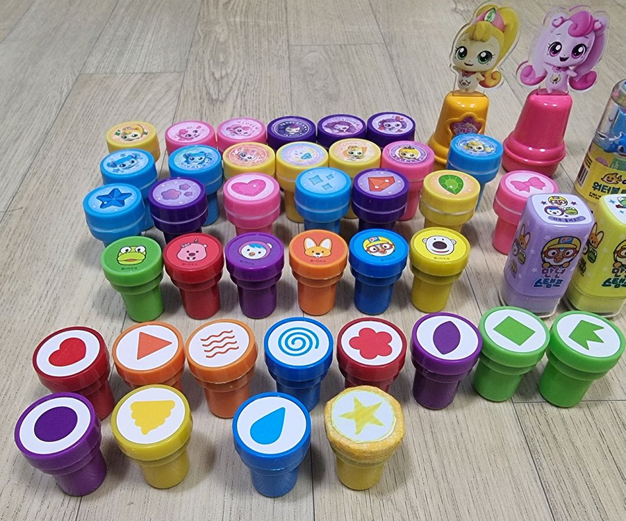 [총54종]캐릭터 도장놀이·칭찬스탬프·워터볼토이스템프(뽀로로,핑크퐁 아기상어,티니핑,헬로키티,로보카폴리,산리오 등)--4