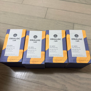 미개봉 새상품 오설록 피치 블랙티 (4개 일괄) 2.5