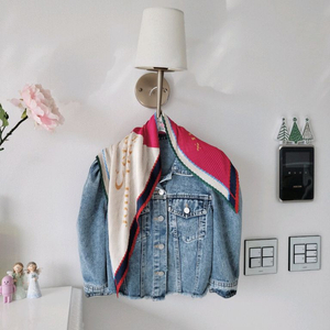 수입 퍼프 데님자켓ㆍ플리츠 스카프(반택포)