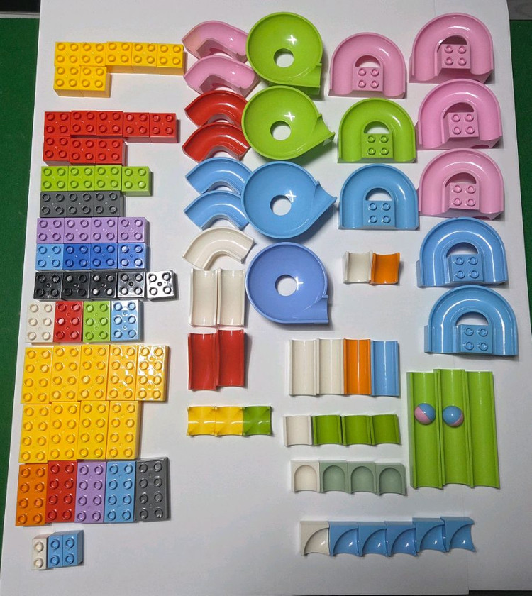 CUBE FUN 큐브펀 레고형 블록 세트 & 화일 1권 & 교재 2권--4