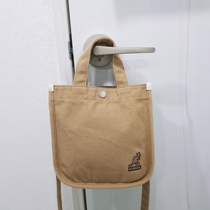 캉골 캔버스 미니 크로스 토트백 베이지 이미지