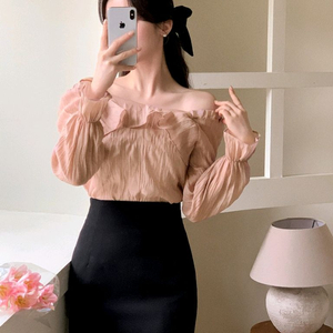 아뜨랑스 블랙 H라인 치마 M 이미지