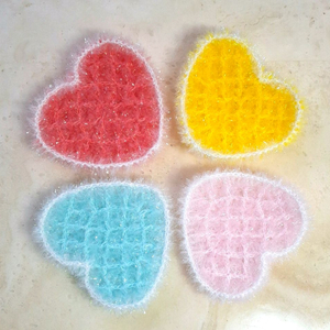 하트와플수세미 10개